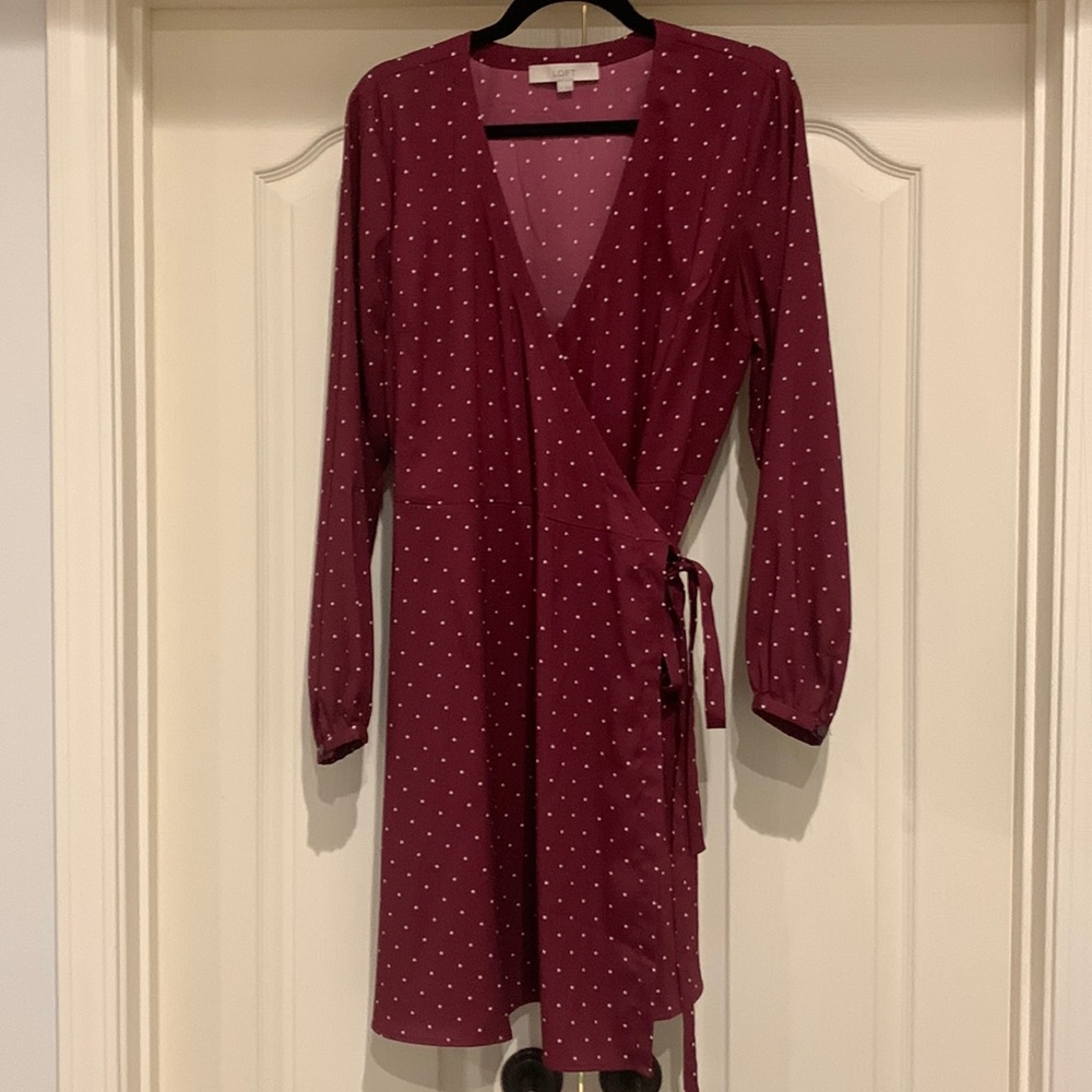 Loft wrap dress stars size 12
